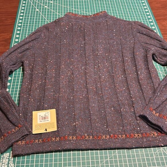 NWT Woolrich Indigo Heather 1/4 Zip Sweater Rib Knit - Picture 5 of 7